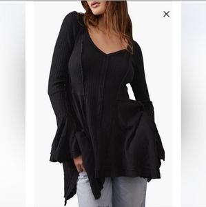 NEW FREE PEOPLE Primose Thermal in Black